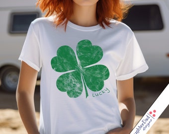 Lucky Four Leaf Clover Shirt: St. Patrick's Day Irish Tee