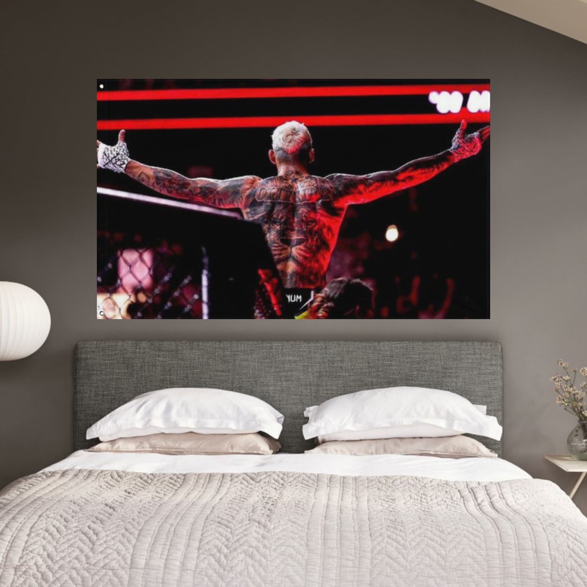 Charles Oliveira Inspired Room Flag, Motivational Wall Decor, Hard Work ...