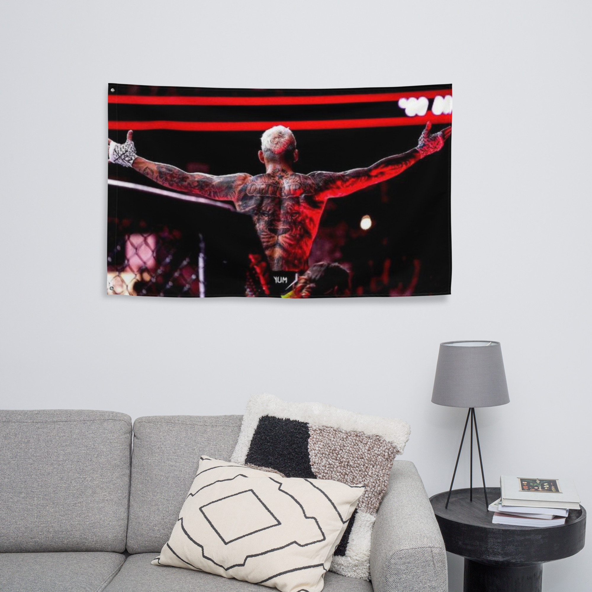 Charles Oliveira Inspired Room Flag, Motivational Wall Decor, Hard Work ...
