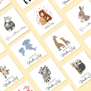 9 Mini tarjetas imprimibles del Día de la Madre, Descarga instantánea, Tarjeta madre especial, Mejor mamá de todos los tiempos, Tarjeta para madre, Tarjeta para mamá, Tarjeta imprimible, regalo