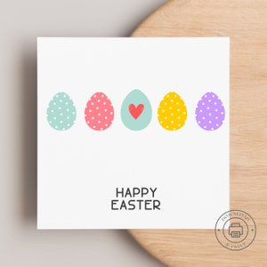 Biglietto di Pasqua stampabile, Biglietto di buona Pasqua, Biglietto di Pasqua semplice, Biglietto di Pasqua moderno, Biglietto di auguri di Pasqua, Download digitale della carta, minimalista