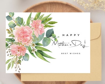 Happy Mother's Day Card, Printable card, Mom's Day, instant download,special mother card, best mom ever,  card for mother,card for mommy