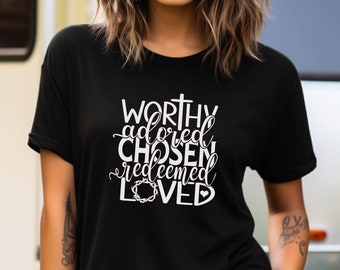 Christian Chosen T-Shirt Easter Jesus Shirt Gift Christian Women Shirt Inspirational Redeemed Shirt Faith Based Shirt Godly Spiritual Shirt