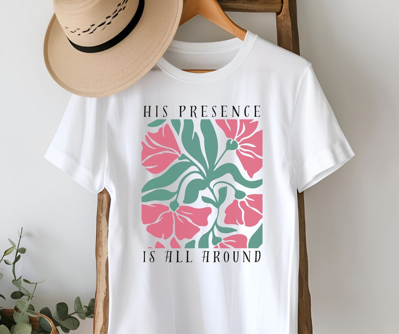 Presence Of God T-Shirt Gift Christian Women Shirt Religious Gift Christian Floral Shirt Inspirational Jesus Shirt Holy Spirit Is Here Shirt afbeelding 3