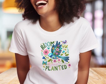 Christian Bloom Where Planted T-Shirt Christian Women TShirt Jesus Shirt For Girls Christian Apparel Religious Gift Faith Shirt For Her