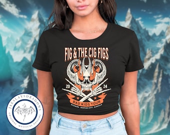 Fig and the Cig Figs Crop Top | Dnd Dice | D20 Dice | DnD TShirt | Dimension 20 | Bad Kids | Dungeons & Dragons | Dimension 20 |Fantasy High