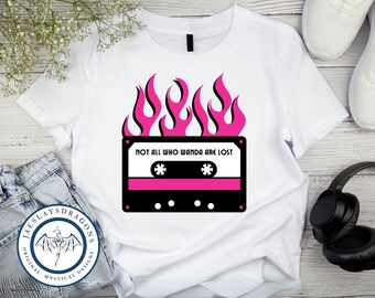 Not All Who Wanda Are Lost Mixtape | Dnd Dice | D20 Dice | DnD TShirt | Funny Dnd | Dungeons & Dragons | Dimension 20 | Fantasy High