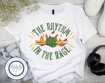 The Rhythm of RAGE | Dnd Dice | D20 Dice | DnD TShirt | Funny Dnd | Gift for DM | Dungeons & Dragons | TTRPG | Dimension 20 | Fantasy High