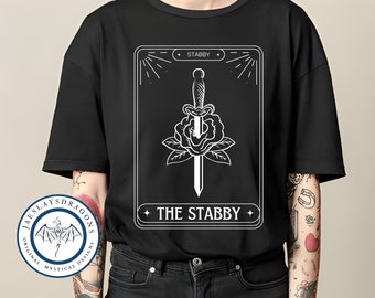 The Stabby Tarot Card | Dnd Rogue | Dungeons and Dragons | D20 Dice | DnD TShirt | Dungeon Master | Dnd | Gift for DM | Game Master