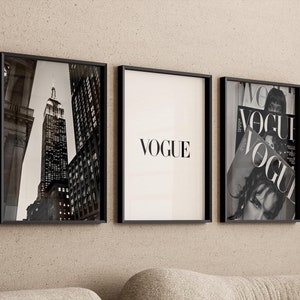Luxus 3er Set Wand Kunst Schwarz Weiß Trendige Wand Dekor Vintage Mode Poster Luxus Druck Girly Wand Kunst Preppy Dorm Ästhetik Digital