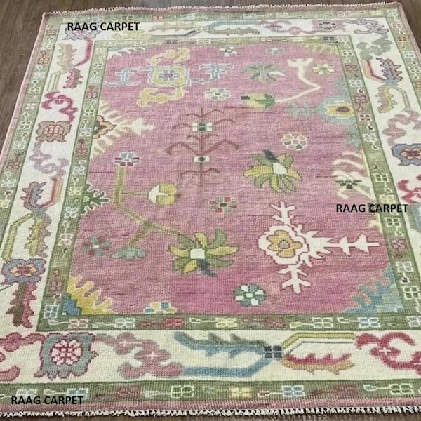 Deborah Modern Oushak Handmade Knotted New Zealand Woolen Area Rug Bed Room Rug 3x5 4x6 5x8 6x9 8x10 9x12 10x14 12x15 12x18