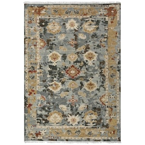 Loren Modern Oushak Handmade Knotted New Zealand Woolen Area Rug Bed Room Rug 3x5 4x6 5x8 6x9 8x10 9x12 10x14 12x15 12x18