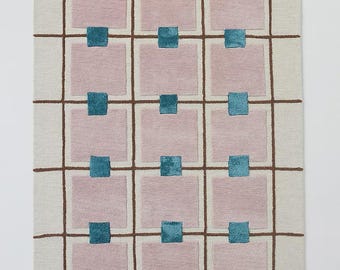 Anthropologie Greer Mauve 3x5 4x6 5x7 5x8 6x9 7x10 8x10 8x11 9x12 Handmade Tufted New Zealand Woolen Area Rug Bed Room Rug