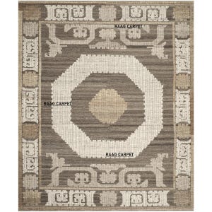 Evan Modern Oushak Handmade Knotted New Zealand Woolen Area Rug Bed Room Rug 3x5 4x6 5x8 6x9 8x10 9x12 10x14 12x15 12x18