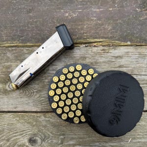 3D Printed 9mm Luger Ammo Storage Box - Compact, Durable Ammo Case for Range and Transport - Holds 55 Rounds