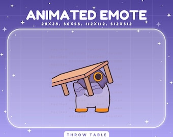 Taube Emote Animierter Twitch, Tischchat Verrückter Vogel Vtuber Streamer Youtube Kick Discord