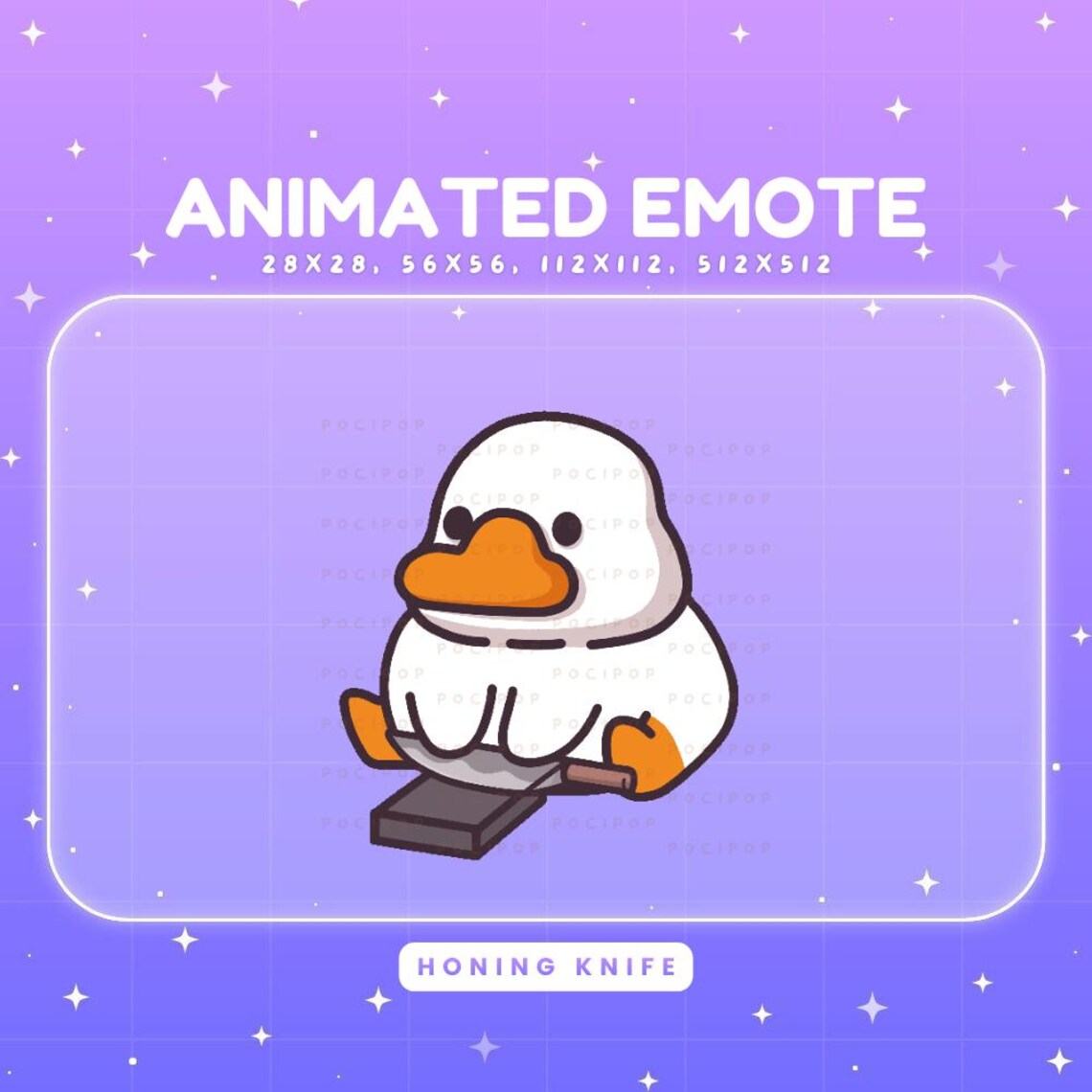 Goose Twitch Emotes, Animated Animal Honing Knife Streamer Vtuber Chat ...