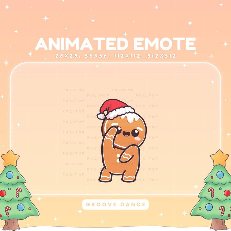 Gingerbread Christmas Emote Animated, Twitch Groove Dancing Xmas ...