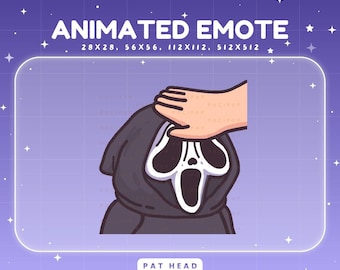 Ghost Twitch Emotes Animated, Pat Head Stream Animation Kick Youtube Vtuber Discord