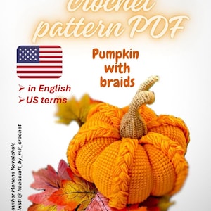 Beginner Easy Crochet Pumpkin Pattern PDF for Fall, Halloween, Thanksgiving, Farmhouse Home Decor
