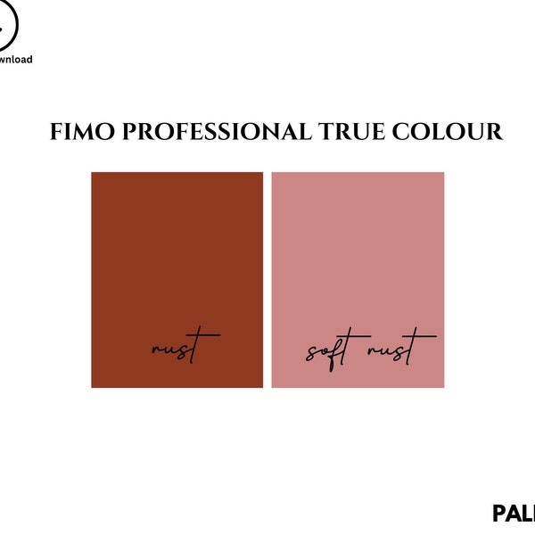 Rust & Soft Rust FIMO PROFESSIONAL Color Receipe || Color Mix || Clay Color Recipe || Digital download ||