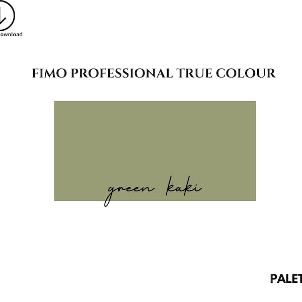 FIMO PROFESSIONAL || Green Kaki || Color Recipe || Color Mix ||   Clay Color Recipe || Digital download ||