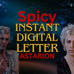 Carta picante digital instantánea de Astarion, juego de rol, carta Dnd, Bdg 3, personaje Comfort,