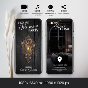 Animated Housewarming Invite, Digital New Home, Welcome Home, New Apartment Evite, Editable Template, Sweet Home Celebration