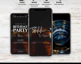 Animated Beer Birthday Invitation: Surprise Party Video Invite (Digital Download)