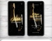 Animated Surprise Party Invitation: Champagne Theme (Canva Template)