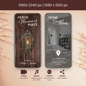 Animated  Housewarming Invite, Digital New Home, Welcome Home, New Apartment Evite, Editable Template, Sweet Home Celebration