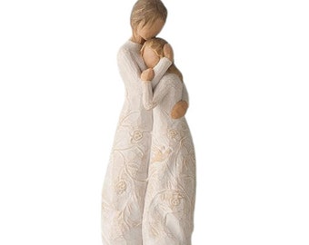 Close To Me Figurine by Willow Tree  Sculpted Hand-Painted Figure, Love Expressing Statue, Mothers Day Anniversary Gift, Modern Art