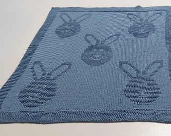 Bunny Baby Blanket/blanket/knitting/PATTERN/DK yarn