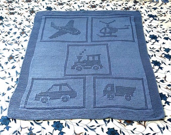 Travel Baby Blanket/knitting Baby Blanket/Pattern/English/DK yarn
