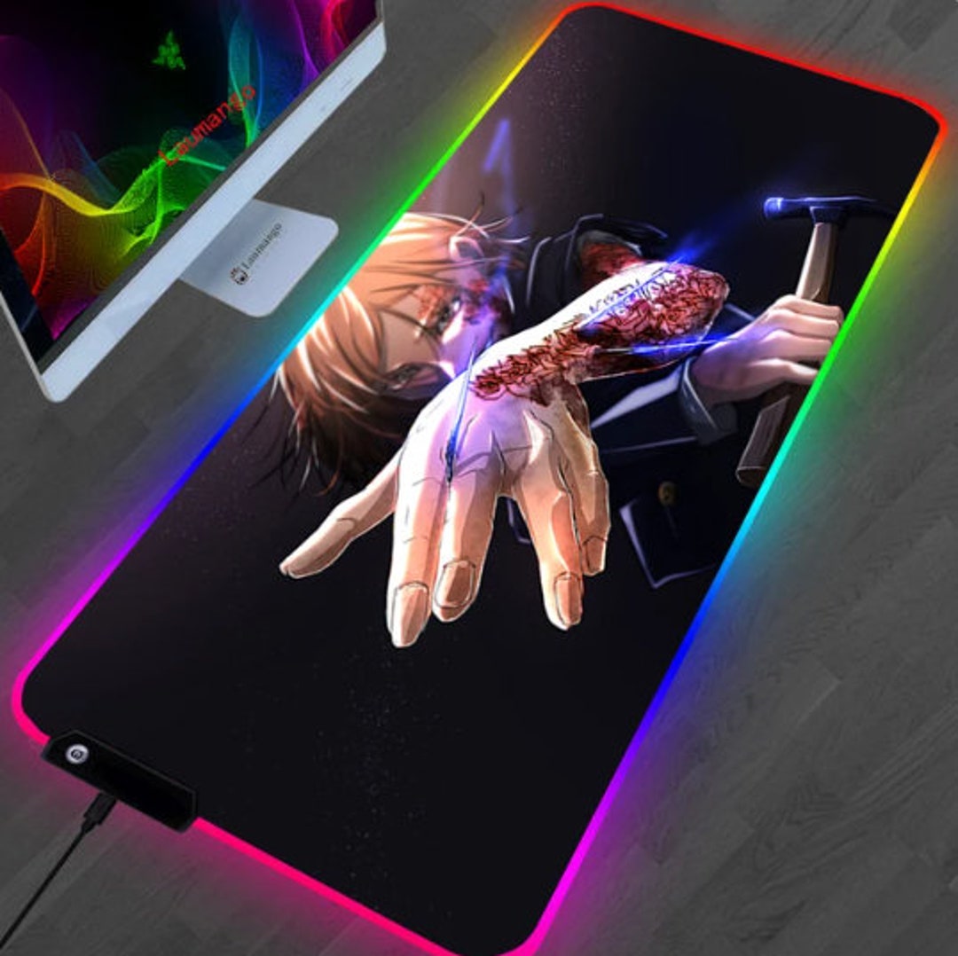 Tappetino Mouse XXL Anime Jujutsu Gojo 90x40 Cm – Impermeabile, Antiscivolo, Base Gomma Ecologica
