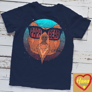 Mens Retro Sunglasses Animal Dad Bear Family Papa Bear T-Shirt