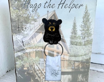 World of Wonders Hugo The Helper Hanging Towel Holder Rack Bathroom Accessories