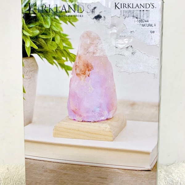 Kirklands Natural Himalayan Rock Salt USB Table Lamp Nightlight Home Decor Home Accents Salt Lamp Accent Lamp Desk Table or Office Light