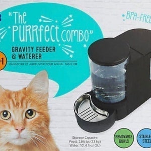 Automatic 2-in-1 Gravity Pet Feeder & Waterer Dual Retractable Dish for  Pets - Dogs or Cats Water Bowl - Food Bowl Combo - Etsy