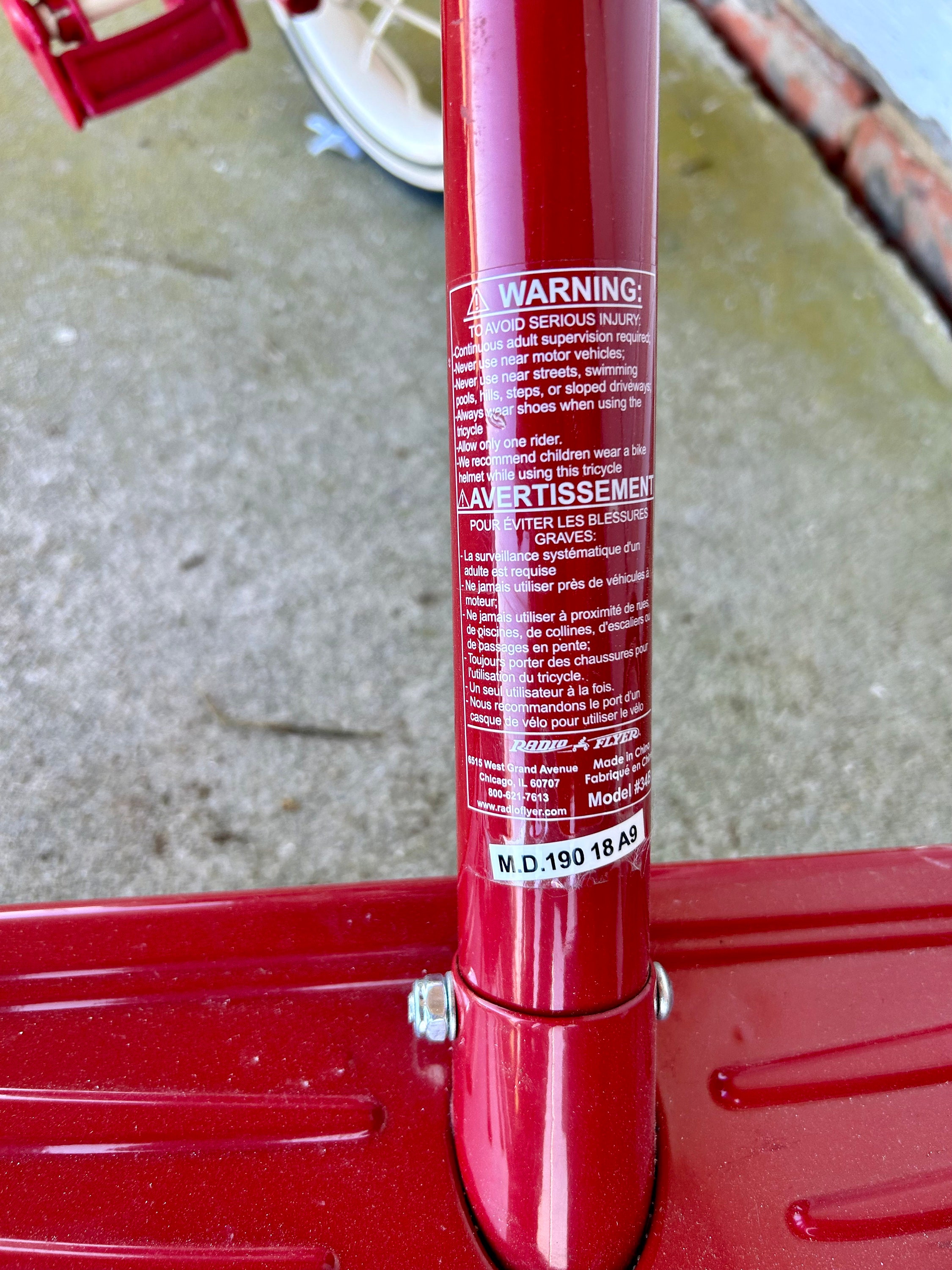 Radio Flyer Classic Red Tricycle Bike for Toddlers & Young Children W