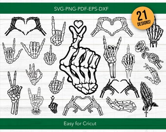 Skeleton Hands Bundle, Skeleton Hands SVG, Skeleton Hands Sign, Middle Finger, Middle Finger SVG, Middle Finger, Skeleton svg, Shirt Svg