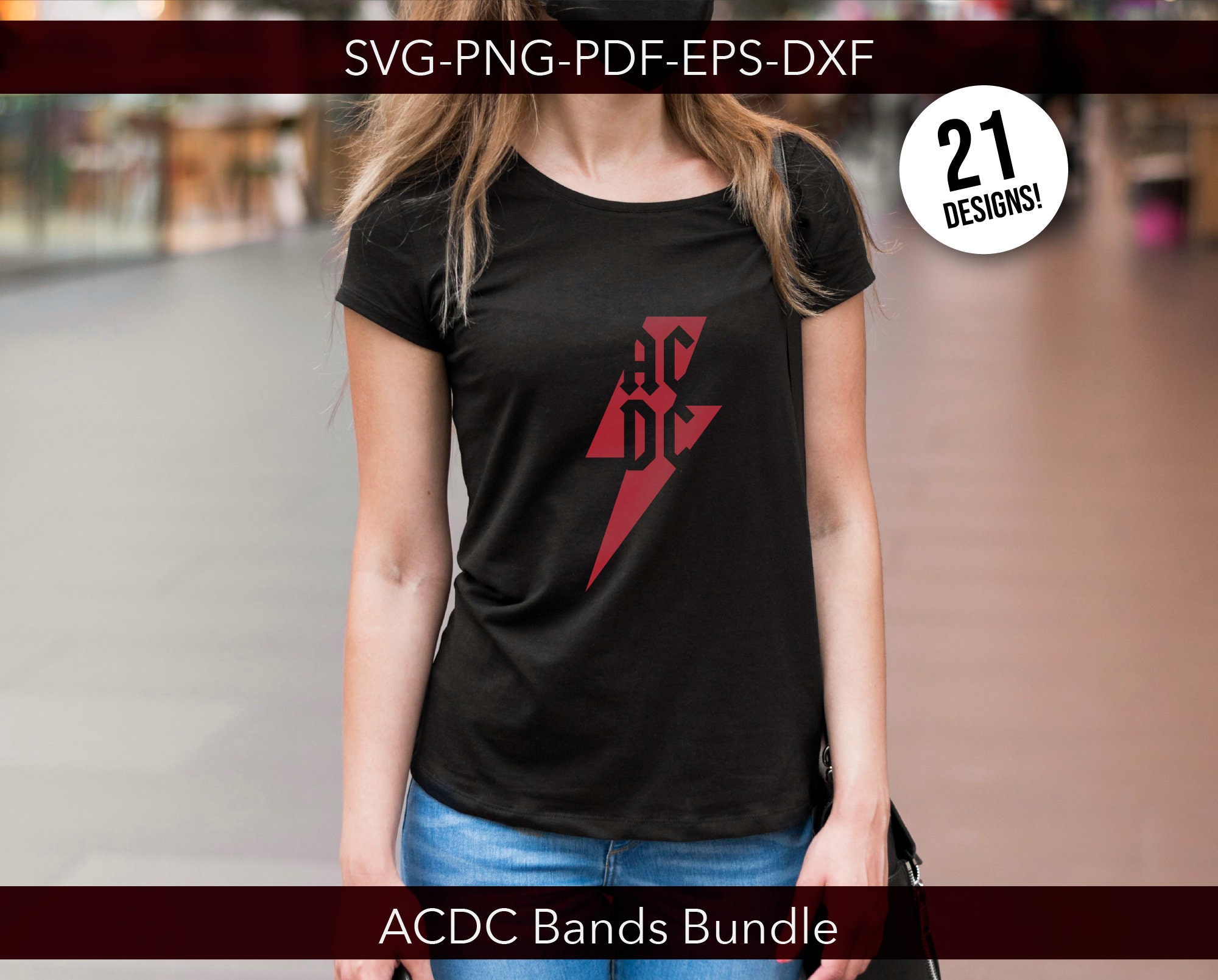 T-Shirt AC/DC Logo Jagged Officiel - Merchandising Rock Band Légendaire Pour Fans De Heavy Metal