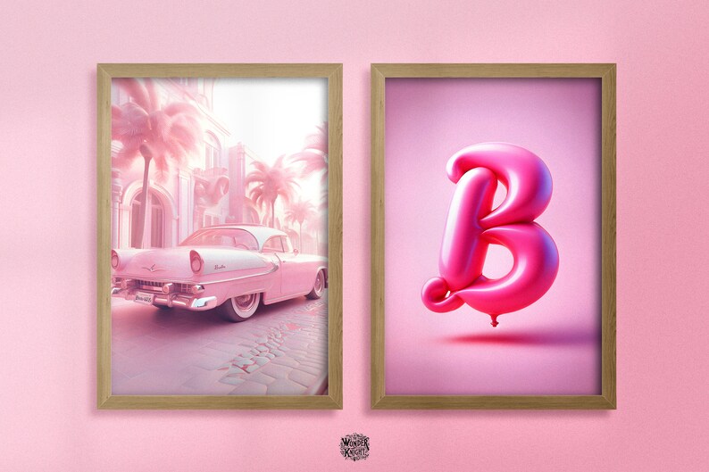 Barbie Wall Art Print Set Barbie Wall Art Set of 12 Barbie Phone Wallpapers Barbie Gallery Pink
