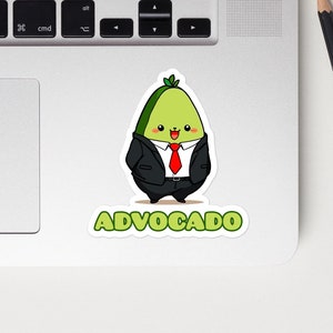 Avocat | Autocollants | Avocat en costume | Autocollants sans bulles | Autocollant d’avocat | Avocat jurassique
