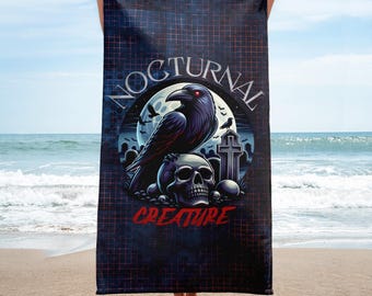 Towel | Nocturnal Creature | Bath Towel | Gothic | Beach Towel