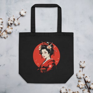 Geisha | Organic Fabric Bag | Black | Tote Bag