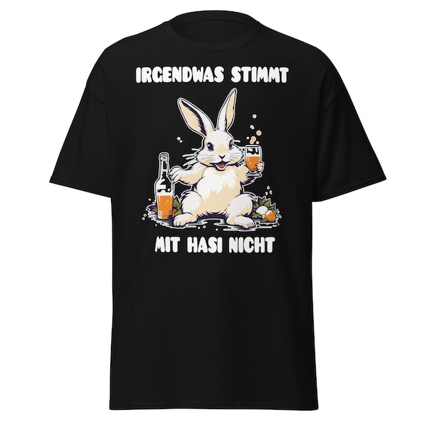 Irgendwas stimmt mit Hasi nicht, klassisches Herren-T-Shirt