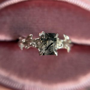 moss agate ring, fairy ring, promise ring for him, tree branch ring, forest fairy ring, fantasy engagement ring
