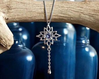 tanzanite north star pendant, star fairy necklace, star pendant, personalized jewelry north star necklace, handmade jewelry