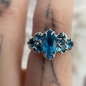 fairy topaz ring, Topaz tree branch ring, fantasy engagement ring, topaz twig ring , celestial ring